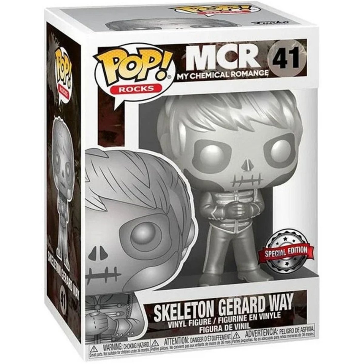 My Chemical Romance - Skeleton Gerard Way [Metallic Platinum] (Special Edition) #41 - Funko Pop! Vinyl Rocks - Persona Toys