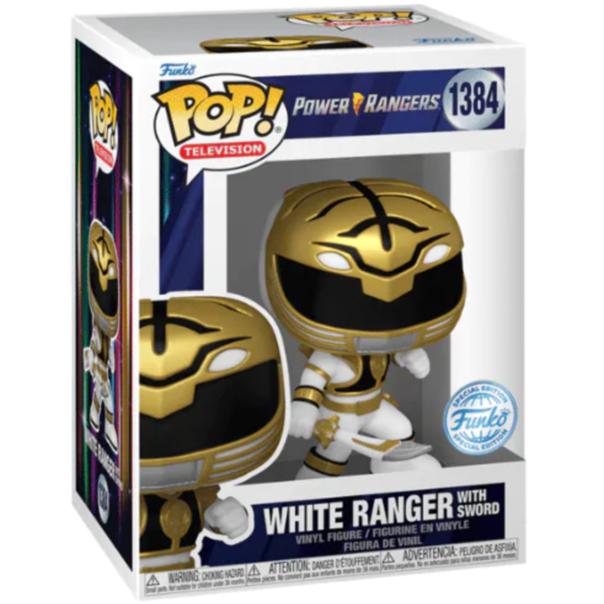 Power Rangers - White Ranger with Sword (Special Edition) #1384 - Funko Pop! Vinyl Television - Persona Toys