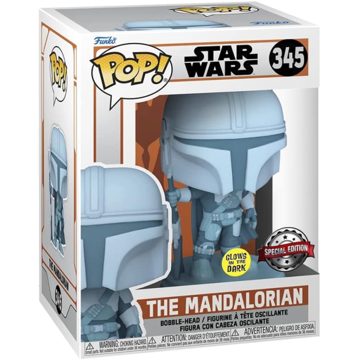 Star Wars - The Mandalorian [Hologram] (GITD Special Edition) #345 - Funko Pop! Vinyl Star Wars - Persona Toys