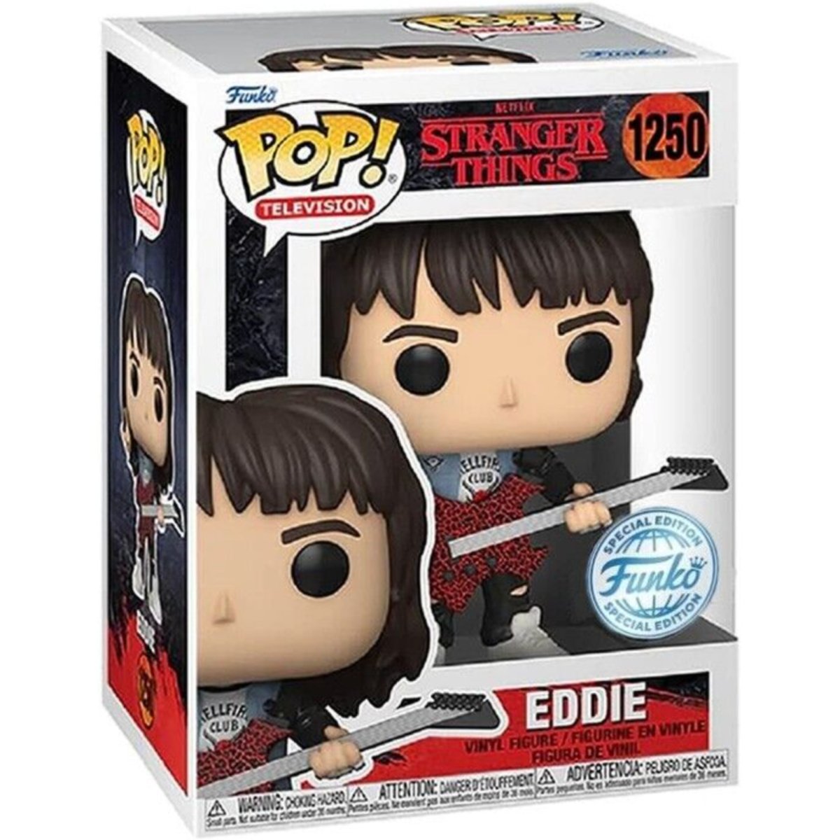 Stranger Things - Eddie [with Guitar] (Special Edition) #1250 - Funko Pop! Vinyl Television - Persona Toys