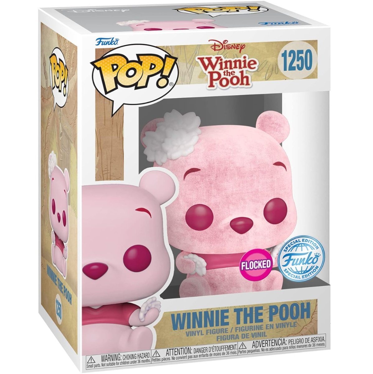 Winnie the Pooh - Winnie the Pooh [Cherry Blossom] (Flocked Special Edition) #1250 - Funko Pop! Vinyl Disney - Persona Toys